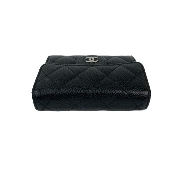 CHANEL Authentic Black Caviar Leather Logo Wallet - Picture 3 of 10